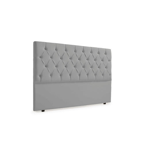 Cabeceira Estofada CAPRI Pele Sintética 145x120x12 cm - Prata - Moonia