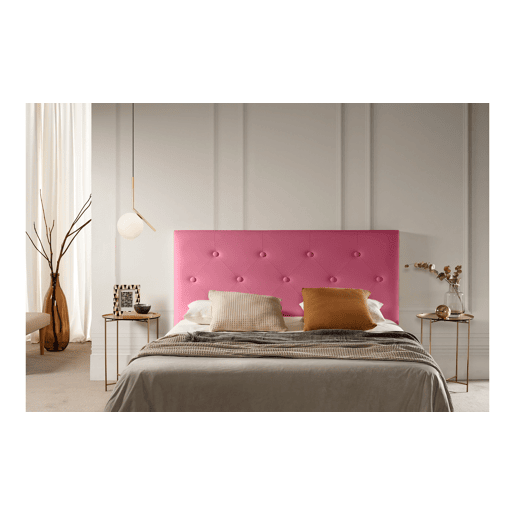 Cabeceira Estofada VICTORIA Pele Sintética 190x115x12 cm - ROSA - Moonia