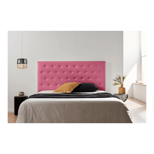 Cabeceira Estofada FERRARA Pele Sintética 100x120x8 cm - ROSA - Moonia