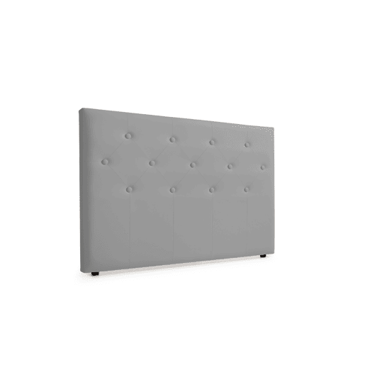 Cabeceira Estofada VICTORIA Pele Sintética 210x115x12 cm - Prata - Moonia