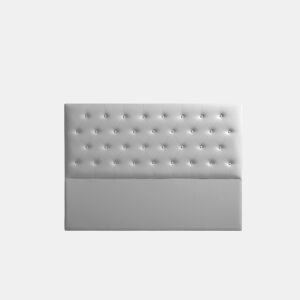 Cabeceira Estofada FERRARA Pele Sintética 145x120x8 cm - Prata - Moonia