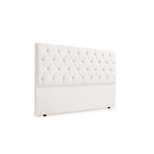 Cabeceira Estofada CAPRI Pele Sintética 170x120x12 cm - BRANCO - Moonia