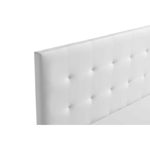 Cabeceira Estofada ASTORIA Pele Sintética 190x120x8 cm - BRANCO - Moonia