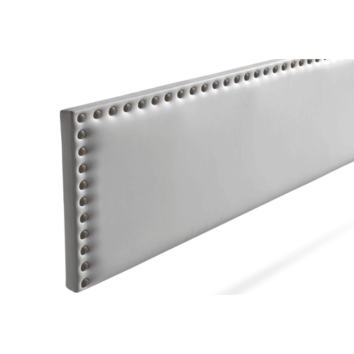 Cabeceira Estofada MODENA Pele Sintética 210x55x8 cm - Prata - Moonia