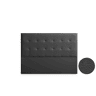 Cabeceira Estofada ASTORIA Pele Sintética 115x120x8 cm - PRETO - Moonia