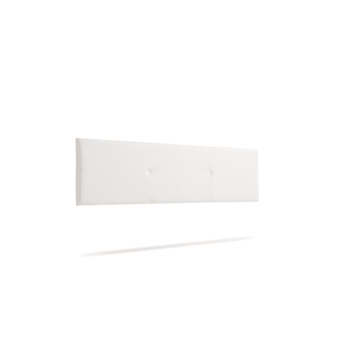 Cabeceira Estofada ALMA Pele Sintética 220x50x5 cm - BRANCO - Moonia