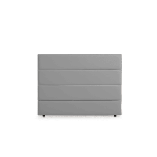Cabeceira Estofada GENOVA Pele Sintética 190x120x8 cm - Prata - Moonia
