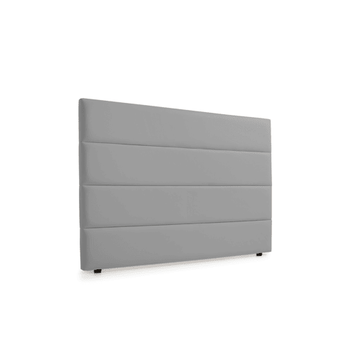 Cabeceira Estofada GENOVA Pele Sintética 190x120x8 cm - Prata - Moonia