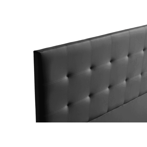 Cabeceira Estofada ASTORIA Pele Sintética 190x120x8 cm - PRETO - Moonia