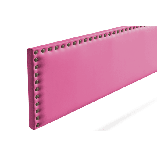 Cabeceira Estofada MODENA Pele Sintética 190x55x8 cm - ROSA - Moonia