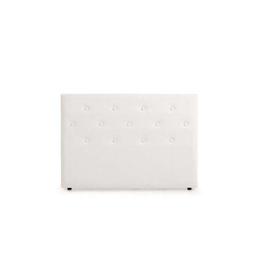 Cabeceira Estofada VICTORIA Pele Sintética 220x115x12 cm - BRANCO - Moonia