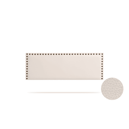 Cabeceira Estofada MODENA Pele Sintética 170x55x8 cm - BEGE - Moonia