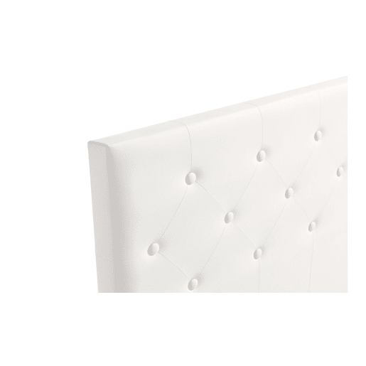Cabeceira Estofada VICTORIA Pele Sintética 115x115x12 cm - BEGE - Moonia