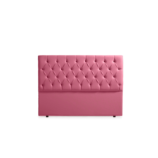 Cabeceira Estofada CAPRI Pele Sintética 90x120x12 cm - ROSA - Moonia