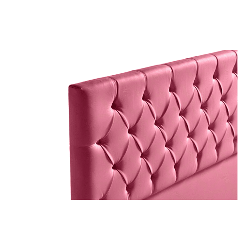 Cabeceira Estofada CAPRI Pele Sintética 90x120x12 cm - ROSA - Moonia