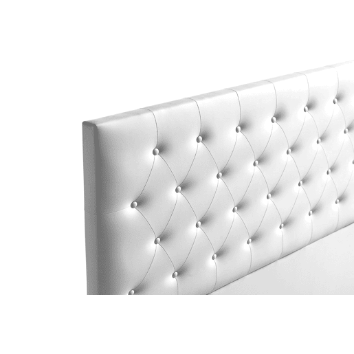 Cabeceira Estofada FERRARA Pele Sintética 190x120x8 cm - Prata - Moonia