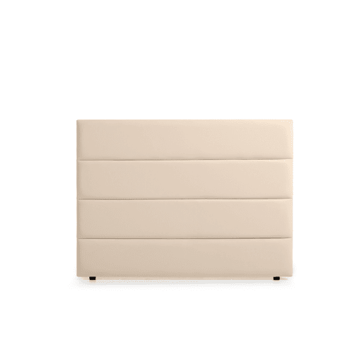 Cabeceira Estofada GENOVA Pele Sintética 130x120x8 cm - PRETO - Moonia