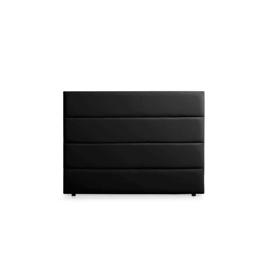 Cabeceira Estofada GENOVA Pele Sintética 160x120x8 cm - Prata - Moonia