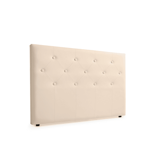 Cabeceira Estofada VICTORIA Pele Sintética 210x115x12 cm - BEGE - Moonia