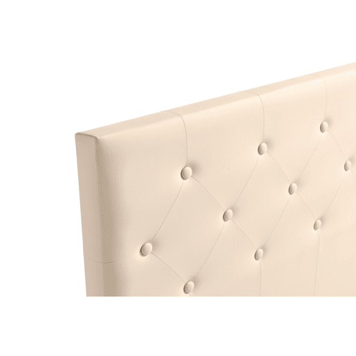 Cabeceira Estofada VICTORIA Pele Sintética 210x115x12 cm - BEGE - Moonia