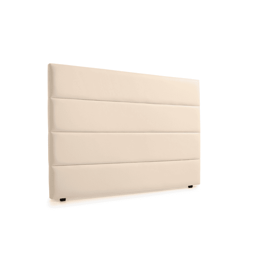 Cabeceira Estofada GENOVA Pele Sintética 190x120x8 cm - BEGE - Moonia