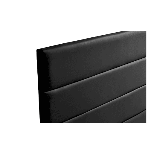 Cabeceira Estofada GENOVA Pele Sintética 130x120x8 cm - Prata - Moonia