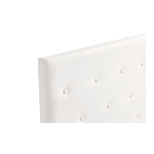 Cabeceira Estofada VENICE Pele Sintética 220x115x12 cm - BRANCO - Moonia