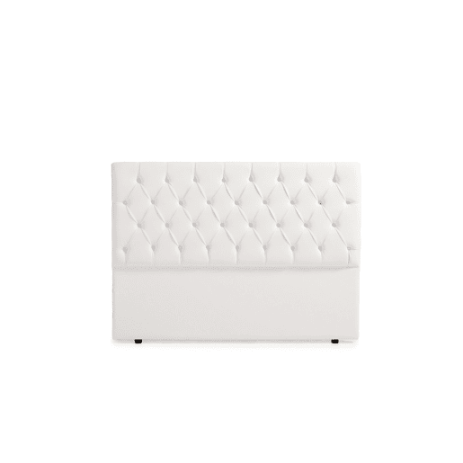 Cabeceira Estofada CAPRI Pele Sintética 190x120x12 cm - BRANCO - Moonia