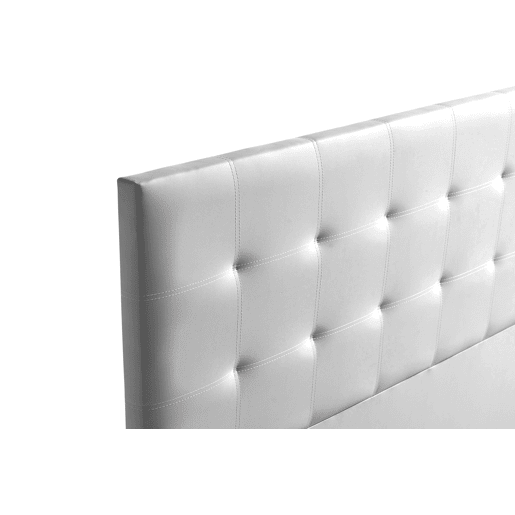 Cabeceira Estofada ASTORIA Pele Sintética 220x120x8 cm - Prata - Moonia