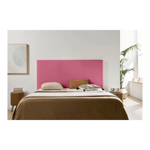 Cabeceira Estofada NEUS Pele Sintética 220x120x5 cm - ROSA - Moonia
