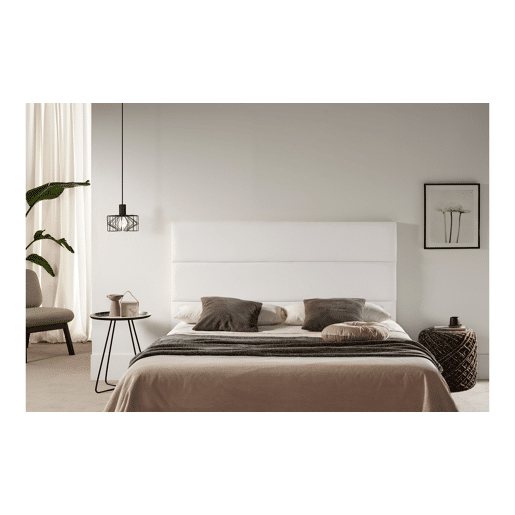 Cabeceira Estofada GENOVA Pele Sintética 90x120x8 cm - BEGE - Moonia