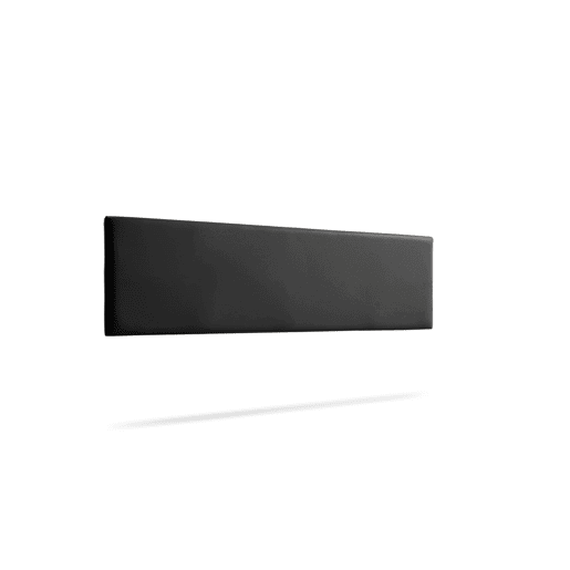 Cabeceira Estofada NOVA Pele Sintética 220x50x5 cm - PRETO - Moonia