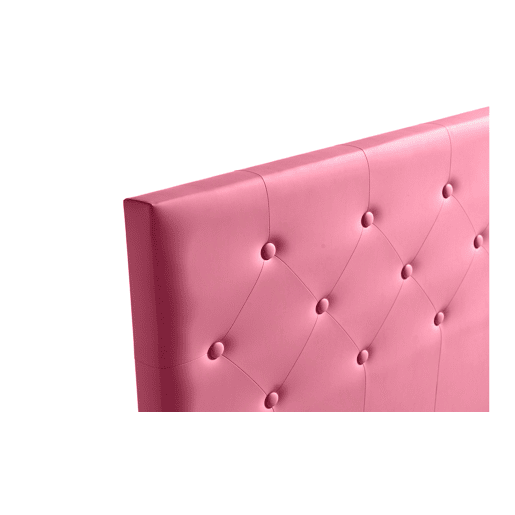 Cabeceira Estofada VICTORIA Pele Sintética 210x115x12 cm - ROSA - Moonia