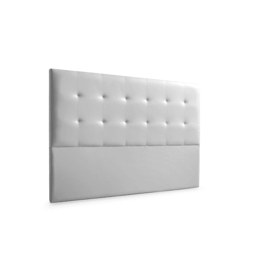 Cabeceira Estofada ASTORIA Pele Sintética 130x120x8 cm - Prata - Moonia