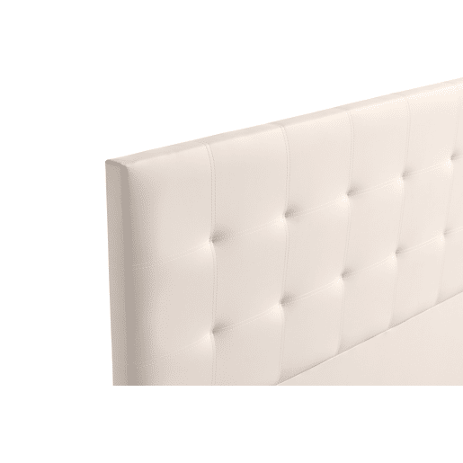 Cabeceira Estofada ASTORIA Pele Sintética 115x120x8 cm - BEGE - Moonia