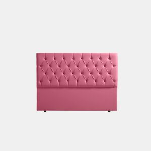 Cabeceira Estofada CAPRI Pele Sintética 170x120x12 cm - ROSA - Moonia