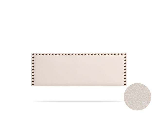 Cabecero tapizado modena polipiel 145x55x8 cm - beige - moonia