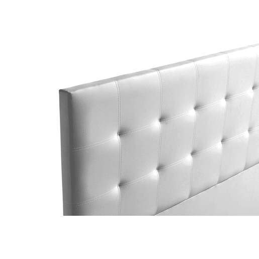 Cabeceira Estofada ASTORIA Pele Sintética 145x120x8 cm - Prata - Moonia