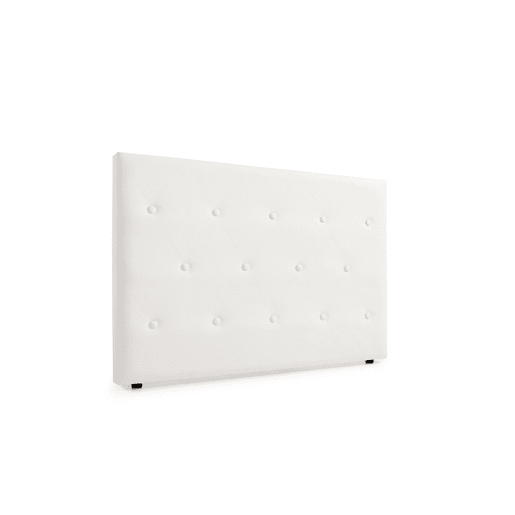 Cabeceira Estofada VENICE Pele Sintética 130x115x12 cm - BRANCO - Moonia