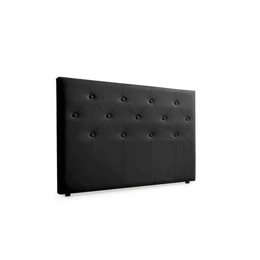 Cabeceira Estofada VICTORIA Pele Sintética 190x115x12 cm - PRETO - Moonia