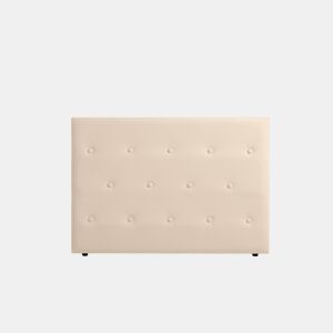 Cabeceira Estofada VENICE Pele Sintética 115x115x12 cm - BEGE - Moonia