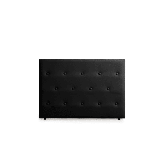 Cabeceira Estofada VENICE Pele Sintética 170x115x12 cm - PRETO - Moonia