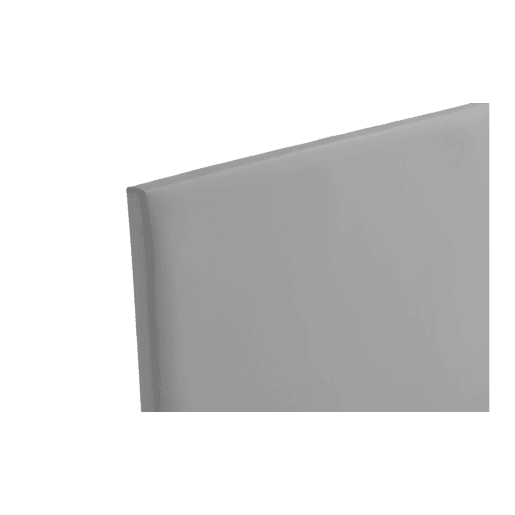 Cabeceira Estofada NEUS Pele Sintética 100x120x5 cm - Prata - Moonia