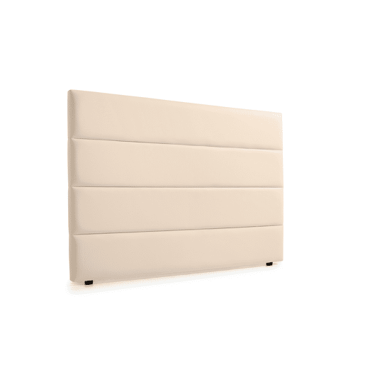 Cabeceira Estofada GENOVA Pele Sintética 145x120x8 cm - PRETO - Moonia