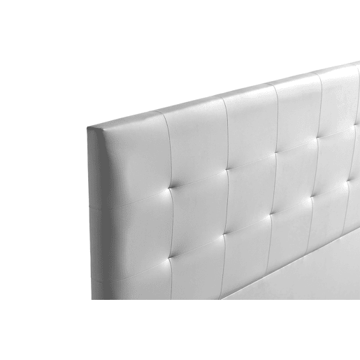 Cabeceira Estofada ATENEA Pele Sintética 130x120x8 cm - Prata - Moonia