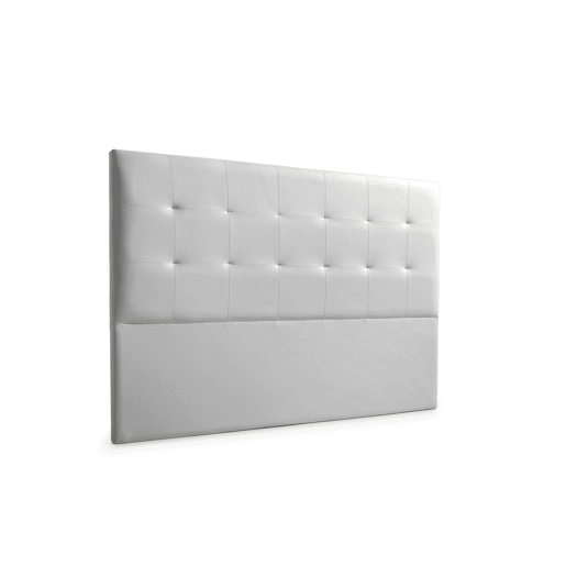 Cabeceira Estofada ATENEA Pele Sintética 130x120x8 cm - Prata - Moonia