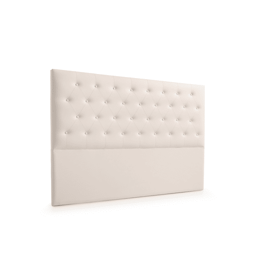 Cabeceira Estofada FERRARA Pele Sintética 190x120x8 cm - BEGE - Moonia