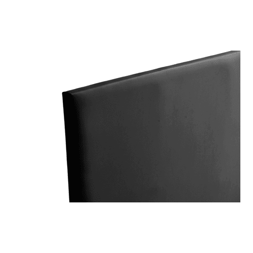 Cabeceira Estofada NEUS Pele Sintética 115x120x5 cm - PRETO - Moonia