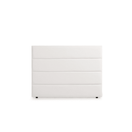 Cabeceira Estofada GENOVA Pele Sintética 220x120x8 cm - BRANCO - Moonia