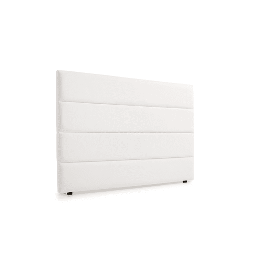 Cabeceira Estofada GENOVA Pele Sintética 220x120x8 cm - BRANCO - Moonia